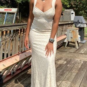 Vintage Style White Lace Dress